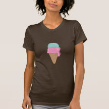 Retro Erdbeer-und Minzen-Eiscreme-T-Shirt