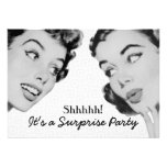 Retro erklären Sie Überraschungs-Geburtstags-Party Personalisierte Ankündigungskarte
