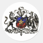 Retro Escudo tun Chilegrunge-Chilenegeschenke Runde Aufkleber
