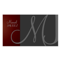 Retro Farben Monogramm-Visitenkarteen