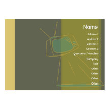 Retro Fernsehalien - Chubby Visitenkarten Vorlagen