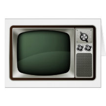 Retro Fernsehillustration Grußkarte