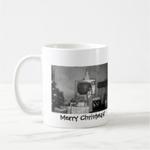 Retro Fernsehweihnachtsbecher Teetasse