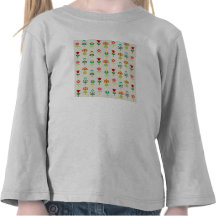 Retro folk flower pattern tees