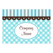 Retro Gingham-Visitenkarte