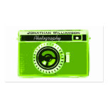 Retro grüne Kamera-Fotografie-Visitenkarten
