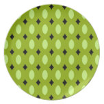 Retro grüne Platte Flache Teller