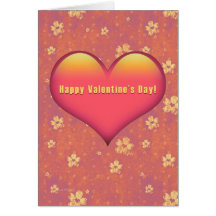 Retro Gruß-Karte Herz-Blumenvalentines Tages