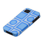 Retro helle blaue Quadrate und Punkte iPhone 4/4S Hüllen