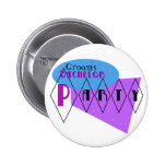 Retro Junggeselle-Party-lila GewohnheitPin. KRW Button