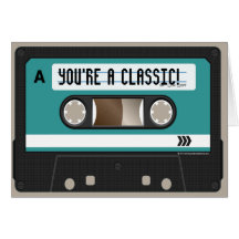 Retro Kassetten-Geburtstags-Karte