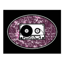 Retro Kassetten-Rosa Postkarte