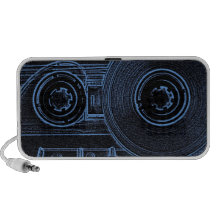 Retro Kassetten-Schwarzes und Blau Speaker