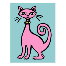 Retro Katze Postkarten