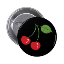 Retro Kirschen Anstecknadelbuttons