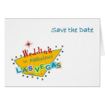 Retro Las- Vegaszeichen-Save the Date Hochzeits-Ka