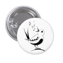 Retro Liedvogel Anstecknadelbutton