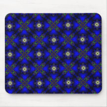 Retro Look - Art Deco in grün blau mit Sternchen Mauspad