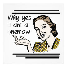 Retro Memaw T-Shirts und Geschenke Individuelle Einladung
