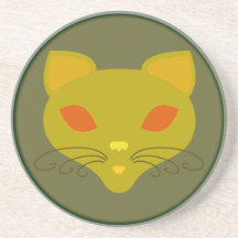 Retro Miezekatze Bierdeckel