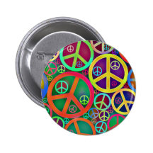 Retro Mod-Vintager Frieden Anstecknadelbuttons