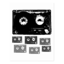 Retro Musik-Entwurf! Postkarte