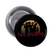 Retro New- Orleansjazz Anstecknadelbutton