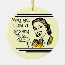 Retro Oma-T-Shirts und Geschenke Weihnachtsbaum Ornament
