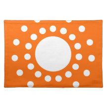 Retro orange Amerikaner MoJo Tischsets