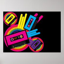 Retro Party-Entwurf Posterdruck