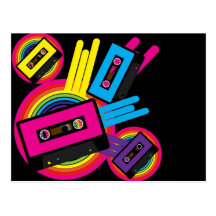 Retro Party-Entwurf Postkarten