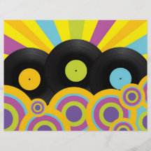 Retro Party-Hintergrund Bedruckte Flyer