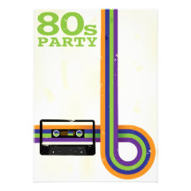 Retro Party-Hintergrund Personalisierte Ankündigungskarte