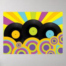 Retro Party-Hintergrund Plakatdrucke