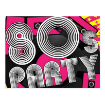 Retro Party-Hintergrund Postkarten