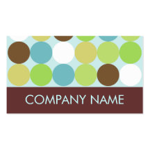 Retro Polka punktierte Visitenkarte