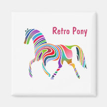 Retro Pony Magnete