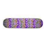 Retro Quadratsiebziger jahre Motel-Tapetenmalvenfa Skateboarddecks