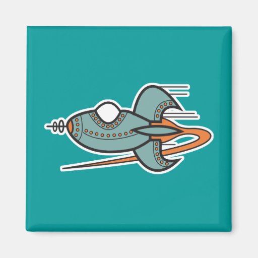 Retro Rakete Magnets
