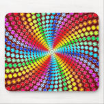 Retro Regenbogen-Edelstein-Strudel-Entwurf Mousepad