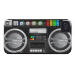 Retro Regenbogen knöpft boombox Gettomeister iPhone 4 Case-Mate Hülle
