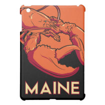 retro Reiseplakat des Maine-Kunst-Dekos ipad mini hüllen