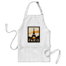 retro Reiseplakat des Paris-Kunst-Dekos Schürzen