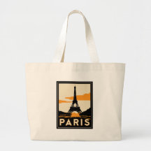 retro Reiseplakat des Paris-Kunst-Dekos Leinentasche
