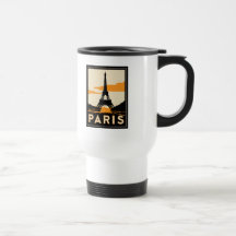 retro Reiseplakat des Paris-Kunst-Dekos Tassen