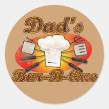 Retro Restaurant, das Bar-b-Que des Vatis Sticker