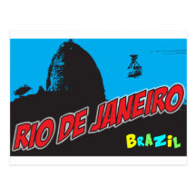 Retro Rio de Janeiro Brasilien Postkarte
