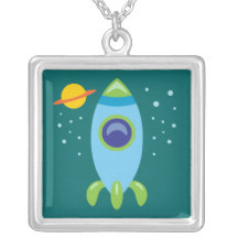 Retro Rocket Selbst Gestalteter Schmuck