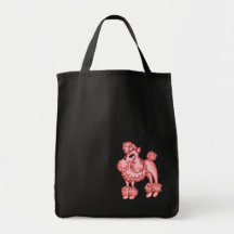 Retro rosa Pudel-Tasche