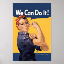 Retro Rosie können wir es tun Poster